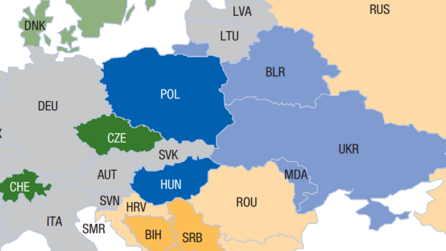 Карта Европы по версии МВФ