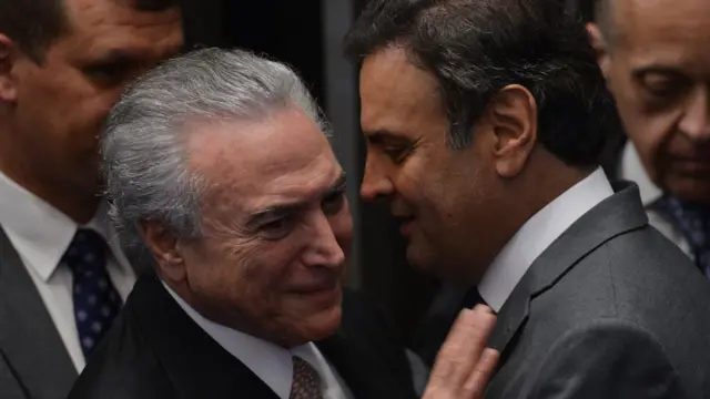 Michel Temer e Aécio Neves