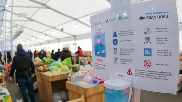 Bazarda koronavirusl bağlı xəbərdarlıq