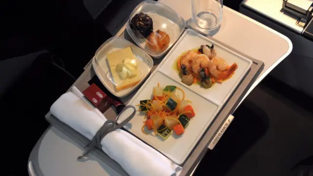 에어프랑스의 기내식 사진