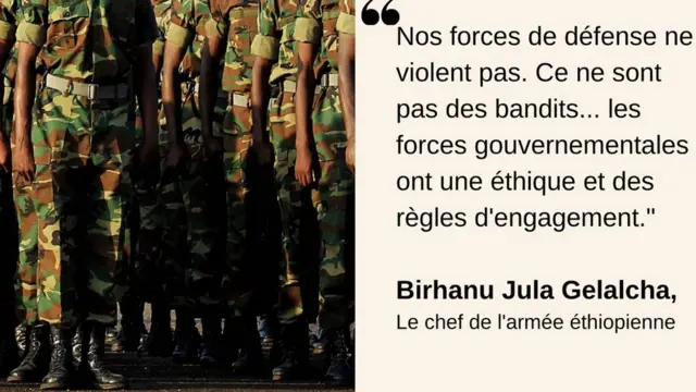 Le chef d'Etat-major de l'armée éthiopienne nie les accusations portées congtre ses hommes.