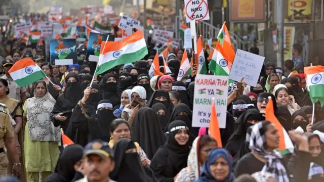 সিএএ ও এনআরসি-র বিরুদ্ধে ভারতে প্রতিবাদ মিছিল