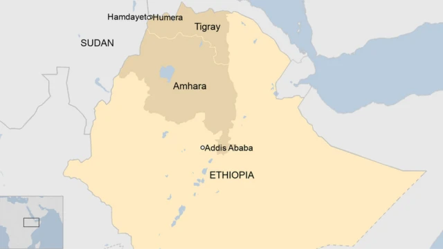 Ikarita ya Ethiopia na Sudan