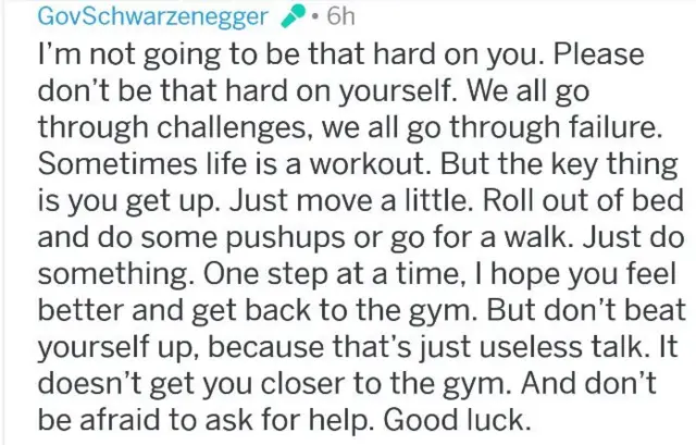 আলি'র পোস্টের উত্তরে করা আর্নল্ড শোয়ার্জনেগারের পোস্ট