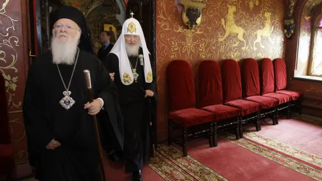 Встреча патриарха Варфоломея и патриарха Кирилла в 2010 году в Москве