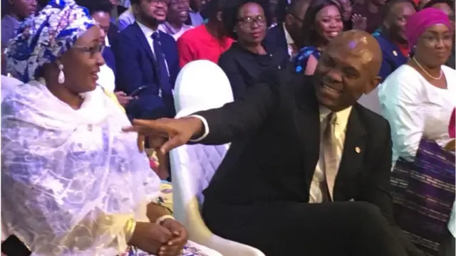 Tonu Elumelu and Wife of Nigeria President Aisha Buhari for di 2019 Tony Elumelu entrepreneurship programme inside Abuja.