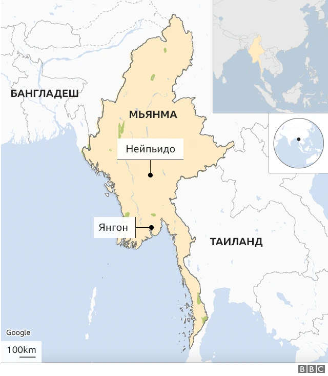 Карта Мьянмы