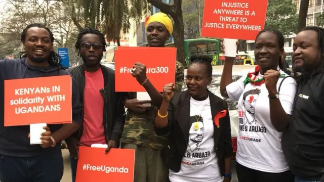 Nchini Kenya raia walimiminika katika mji mkuu wa Nairobi leo kushinikiza kuachiwa kwa Bobi Wine