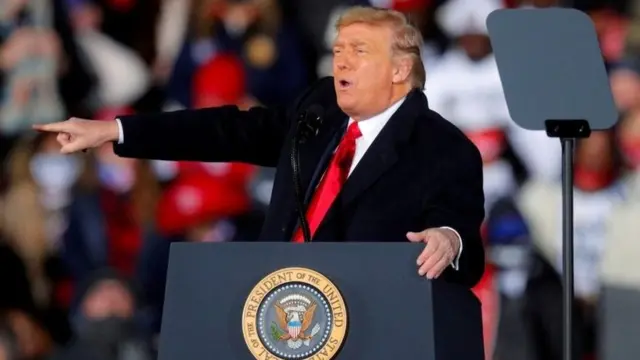 President Trump campaigning in Georgia last week