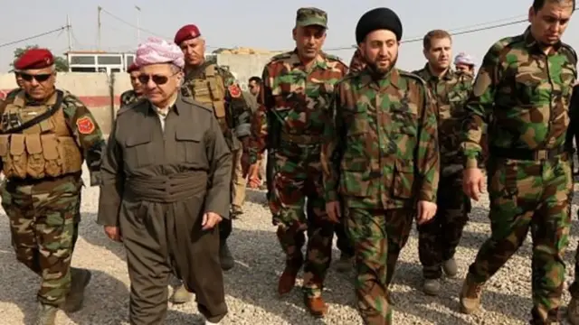 د موصل جګړه کې پر حکومتی ځواکونو سربېره کورد پېشمرګه او سني او شیعه اېتلاف هم برخه لري.