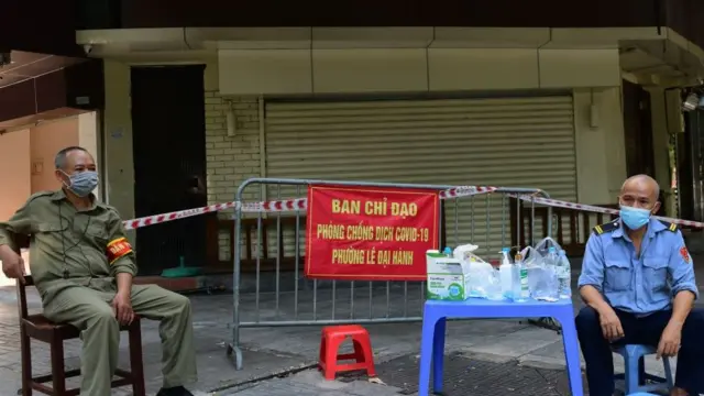 Một điểm phong tỏa ở Hà Nội hôm 12/7