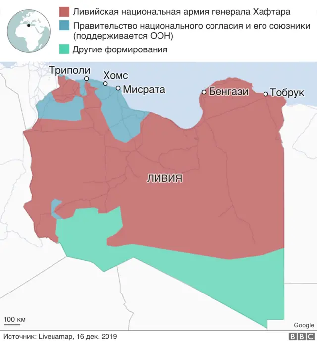 карта ливии