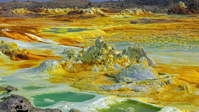 Les sources sulfureuses de Dallol région Afar, Éthiopie, Afrique.