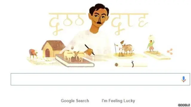 प्रेमचंद पर डूडल