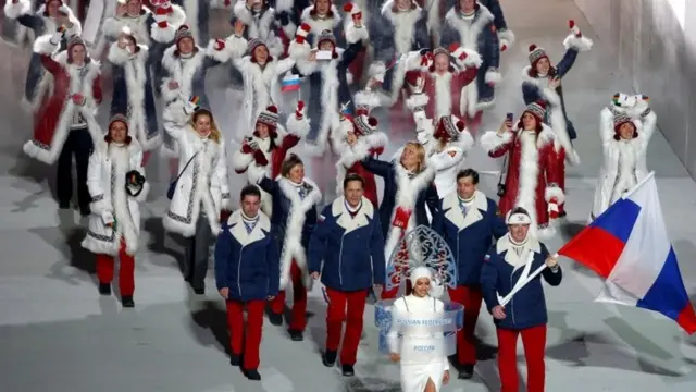 Delegación rusa en Sochi 2014