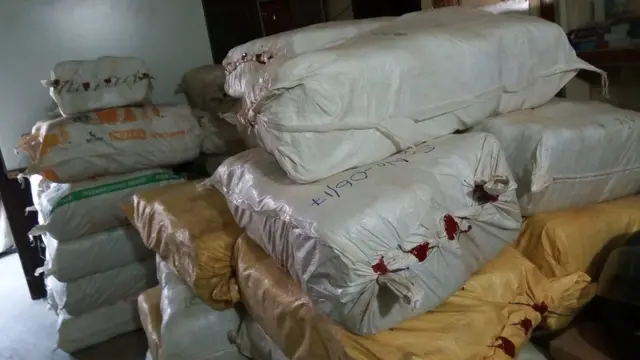 जब्त किया हुआ गांजा