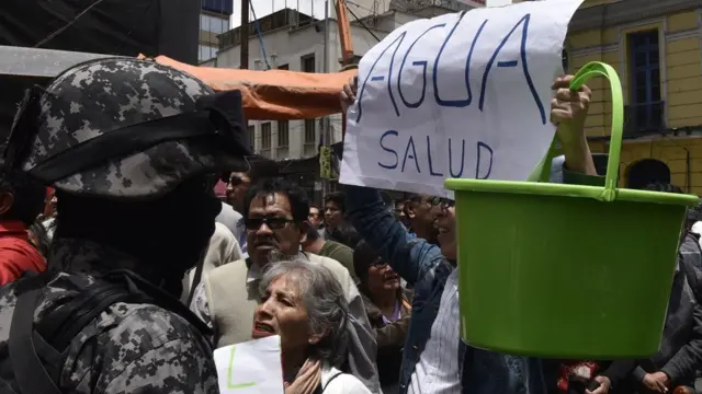 Protesta en La Paz