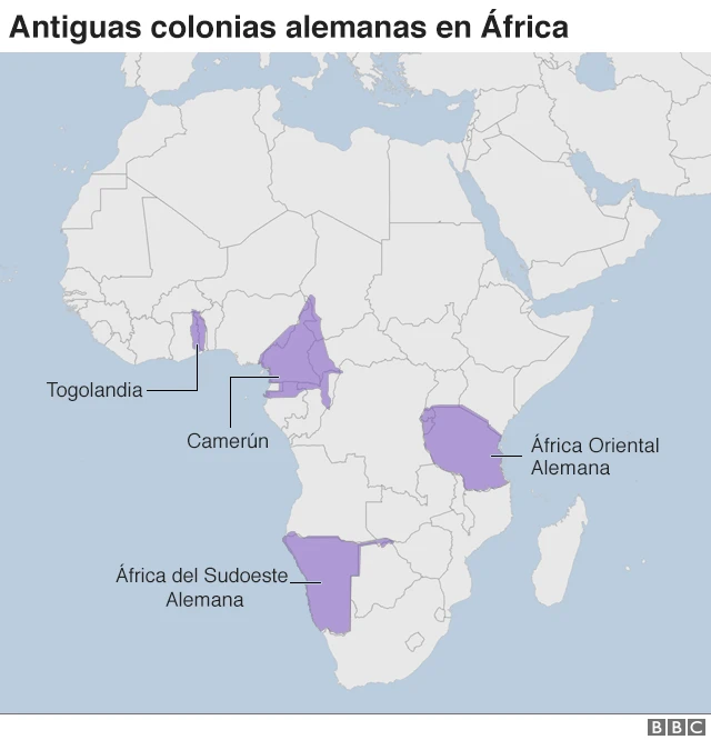 mapa colonias de Alemania