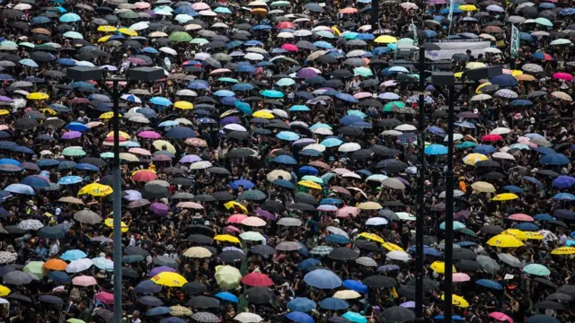 Demonstranti u Honkgongu.