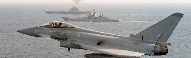 英国皇家空军"台风"战机护送俄国军舰