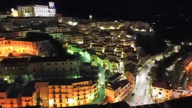 Calabria village, South of Italy for night