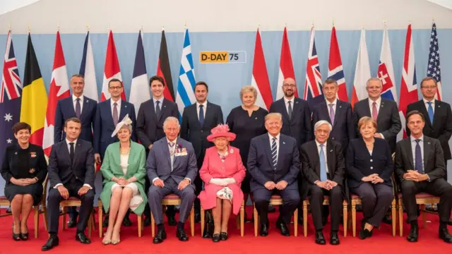 Representantes de las naciones aliadas en la Segunda Guerra Mundial.