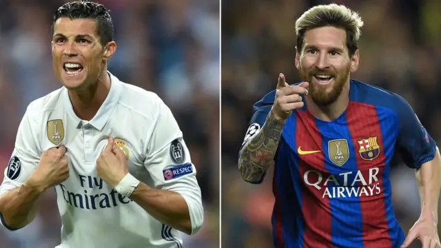 Cristiano Ronaldo (izquierda) y Lionel Messi (derecha)