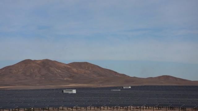 Planta de energía termosolar en Chile.