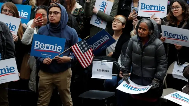 Simpatizantes de Bernie Sanders