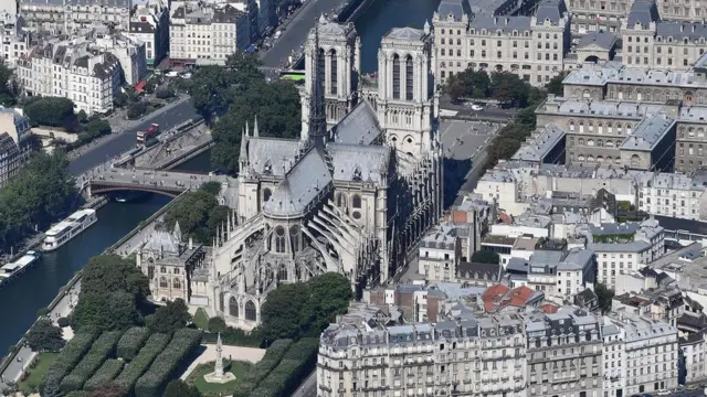 Vista aérea da catedralroleta que paga no pixNotre-Dame, na Îleroleta que paga no pixla Cité