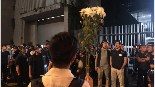 6月12日的示威場面