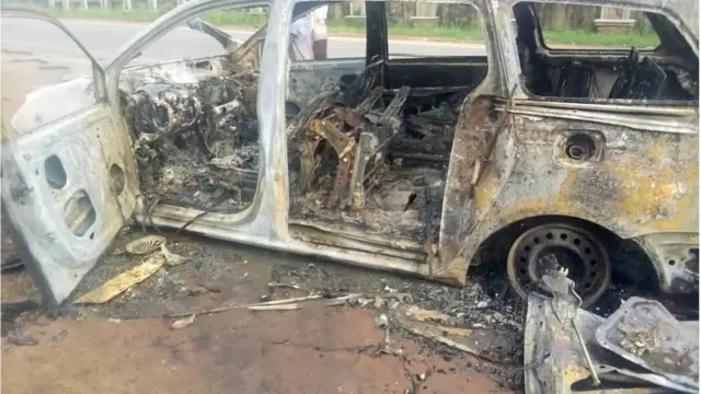 Ụgbọala gbara ọkụ n'Imo steeti