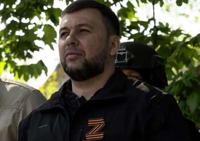 Денис Пушилін у Маріуполі під час святкування "Дня перемоги" 9 травня