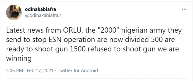 Odinakabiafra tweet