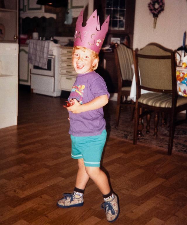 Mats en su cuarto cumpleaños en 1993