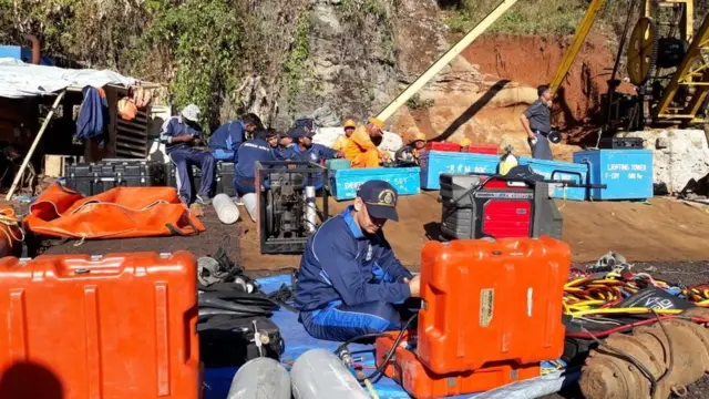 मेघालय के लुमथरी में कोयला खदान, बचाव कार्य