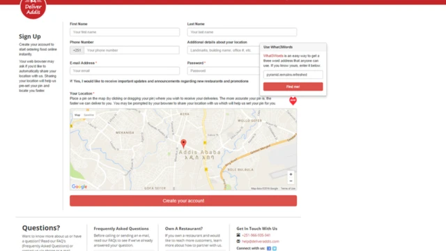 Finfinneetti Delivar Addis watsriwords waliin ta'uun teessoo namoota nyaata ajajani baraa jira