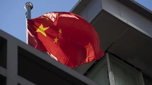 China flag at consulate in Houston