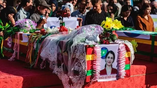 Hevrin Halef'in cenaze töreni