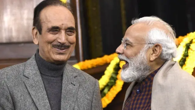 ગુલામ નબી આઝાદ અને નરેન્દ્ર મોદી