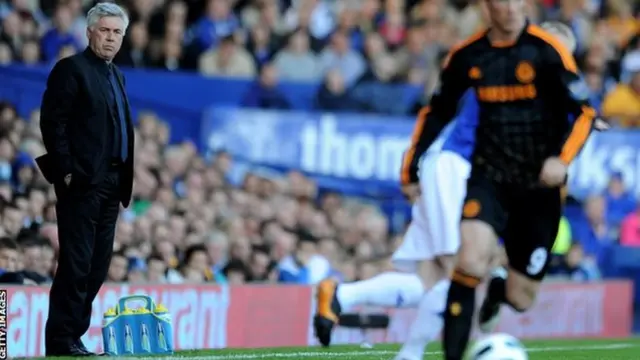 Carlo Ancelotti on di touchline managing Chelsea for 2011