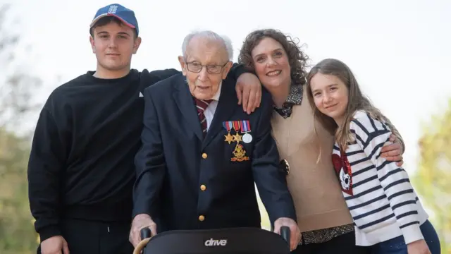 Tom Moore and family