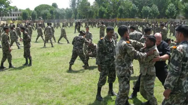 नेपाली सेनाको तालीम दृश्य