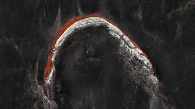 Foto aérea del lago Eyre