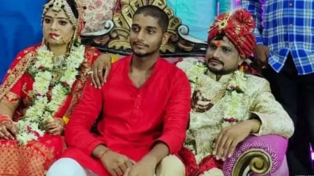 دیپتی اور انیش کی شادی کی تصویر