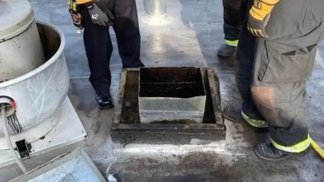 Emergency services heard voices coming from the restaurant's rooftop vent