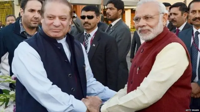 नरेंद्र मोदी आणि नवाज शरीफ