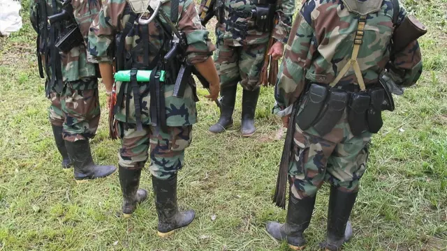Combatientes de las Farc en una foto de archivo.