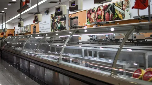 Supermercado vacío en Venezuela.