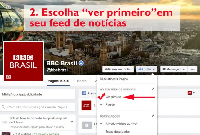 Página da BBC Brasil no Facebook